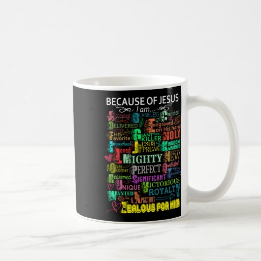 Wegen Jesus bin ich klecker Kaffeetasse (Rechts)