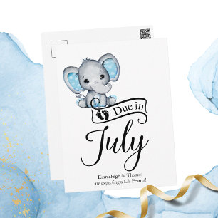 Wegen Juli Little Peanut Baby Boy Elephant Postkarte