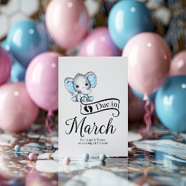 Wegen März Little Peanut Baby Boy Elephant Postkarte