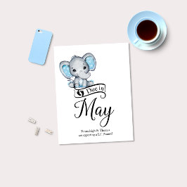 Wegen May Little Peanut Baby Boy Elephant Postkarte