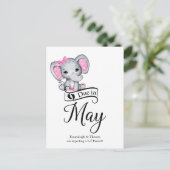 Wegen May Little Peanut Baby Elephant Postkarte (Stehend Vorderseite)