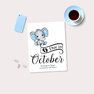 Wegen Oktober Little Peanut Baby Boy Elephant Postkarte