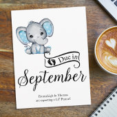 Wegen September Little Peanut Baby Boy Elephant Postkarte
