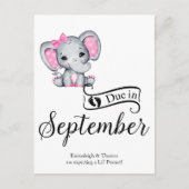 Wegen September Little Peanut Baby Elephant Postkarte (Vorderseite)
