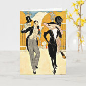 Wegener - Ein elegantes Paar der 1920er Karte (Gelbe Blume)