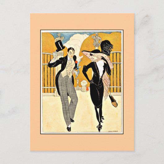 Wegener - Ein elegantes Paar der 1920er Postkarte (Vorderseite)