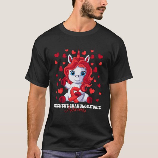 Wegener s Granulomatosis Awareness Month Red Ribbo T-Shirt (Vorderseite)