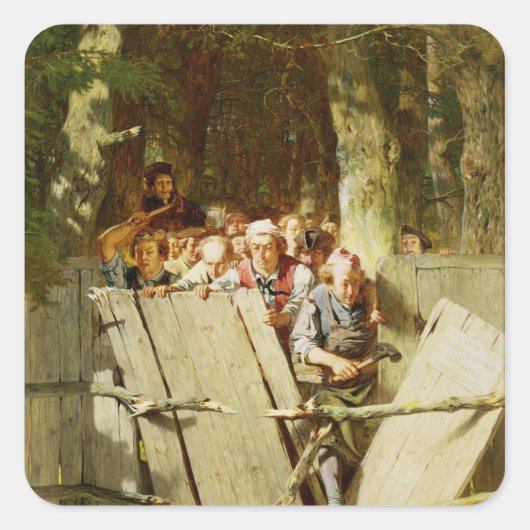 Wegerecht Quadratischer Aufkleber (Vorderseite)