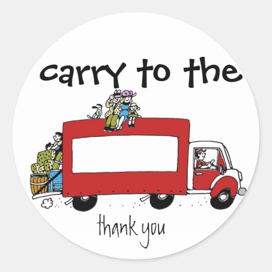 Wegetiketten für Kisten Runder Aufkleber (Vorderseite)