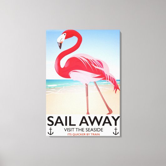 Wegfahrplakat Leinwanddruck (Vorderseite)