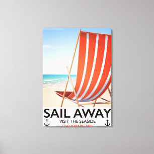 Wegfahrplakat Leinwanddruck