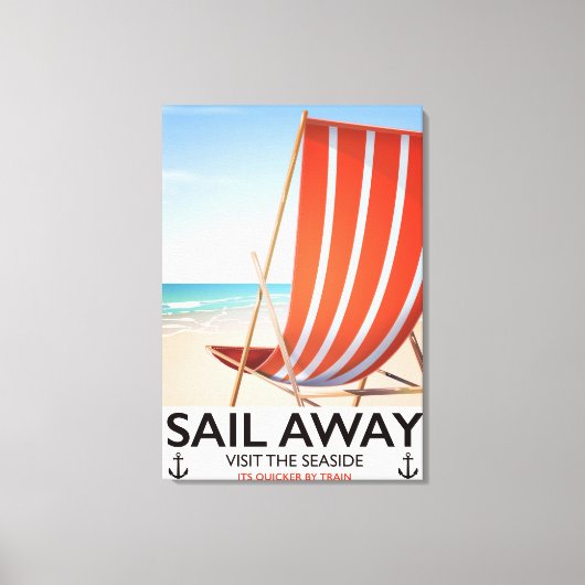 Wegfahrplakat Leinwanddruck (Vorderseite)