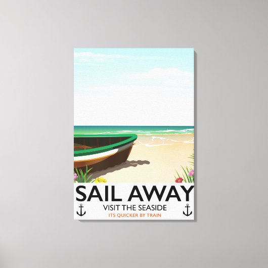 Wegfahrplakat Leinwanddruck (Vorderseite)