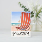 Wegfahrplakat Postkarte (Stehend Vorderseite)