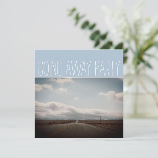 Wegfahrt zum Party Save The Date (Stehend Vorderseite)