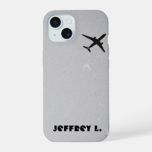 Wegfliegen Personalisiertes Höhenflugzeug iPhone 15 Hülle