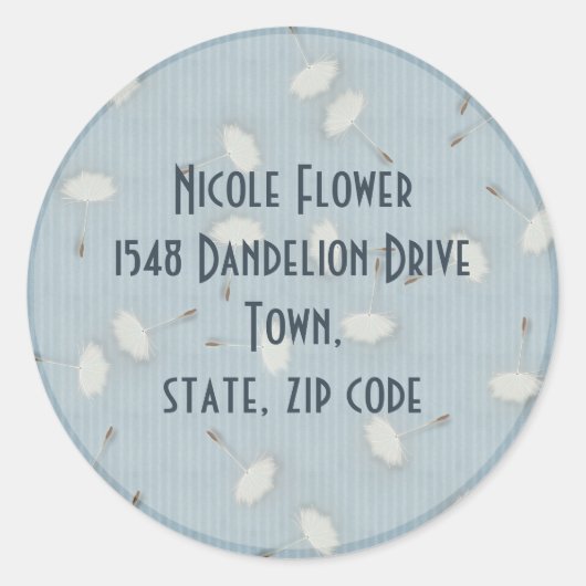 wegfliegen runder aufkleber (Vorderseite)