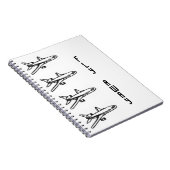 Wegflugzeugnotizbuch der Fliege Notizblock (Rechte Seite)