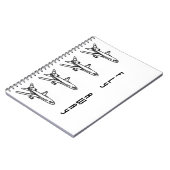 Wegflugzeugnotizbuch der Fliege Notizblock (Linke Seite)