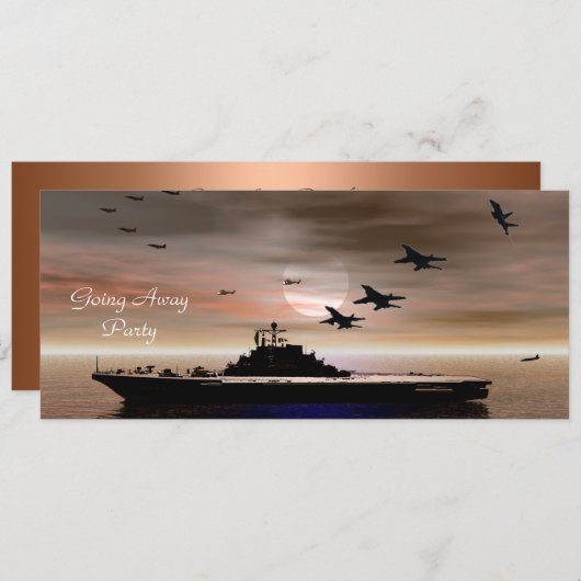 Weggehen der Party Einladung (Vorne/Hinten)