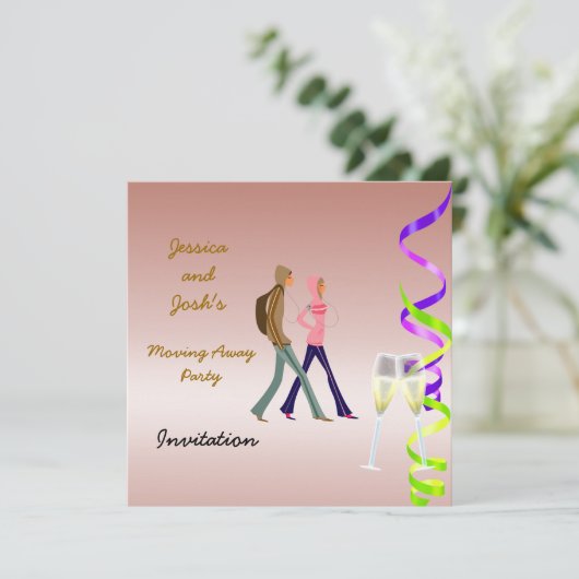 Weggehen der Party Einladung (Stehend Vorderseite)