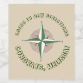 Weggehen des Party für das Ruhestand Neue Wegbesch Weinetikett (Einzelnes Label)