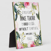 Weggehen Geschenk für Tanzlehrer Danke Zitat Fotoplatte (Seite)