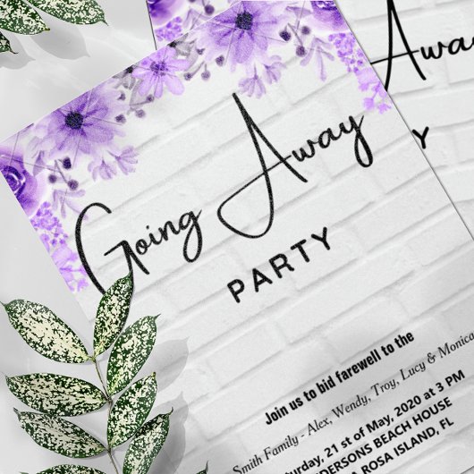 Weggehen von Party Einladungen