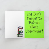 Weggehen zur Uni Karte (Innenseite)