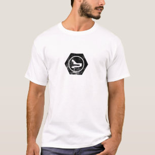 weggelaufenes Logo T-Shirt