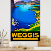 Weggis, Ansicht Luzerner See, Schweiz Poster (Küche)