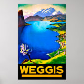 Weggis, Ansicht Luzerner See, Schweiz Poster (Vorne)