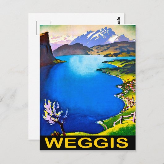 Weggis, Ansicht Luzerner See, Schweiz Postkarte (Vorne/Hinten)