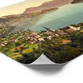 Weggis, Rigi, Schweiz klassischer Fotochrom Poster (Ecke)