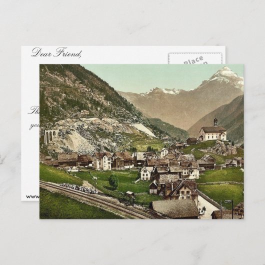 Weggis, Rigi, Schweiz klassischer Fotochrom Postkarte (Vorne/Hinten)