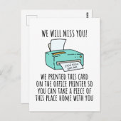 Wegkarte für Coworker oder Boss, lustig gehen Postkarte (Vorne/Hinten)