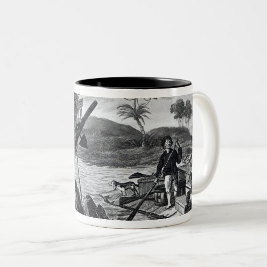 Wegschaffen Robinsons Crusoe Zweifarbige Tasse (VorderseiteRechts)