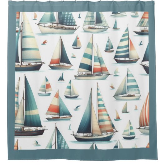 wegsegeln duschvorhang (Vorderseite)