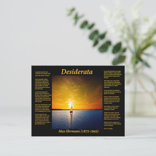 wegsegeln postkarte (Stehend Vorderseite)