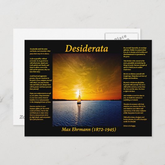 wegsegeln postkarte (Vorne/Hinten)