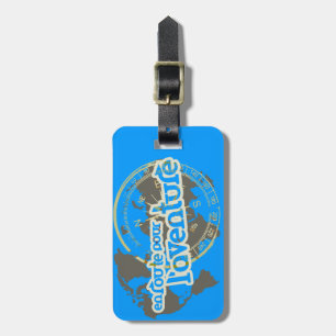 Wegstrecke pour l'aventure blue lugtag tag gepäckanhänger