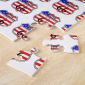 Wegweiser 66 mit Fahne Puzzle (Seite)