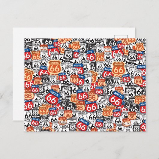 Wegweiser 66 postkarte (Vorne/Hinten)