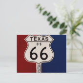Wegweiser 66 Texas Postkarte (Stehend Vorderseite)
