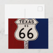Wegweiser 66 Texas Postkarte (Vorne/Hinten)
