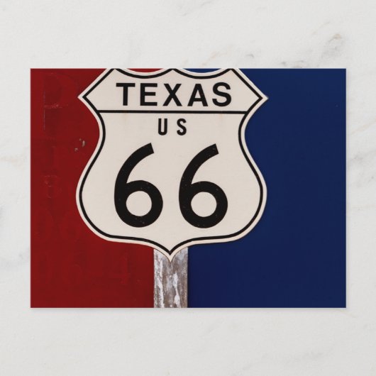 Wegweiser 66 Texas Postkarte (Vorderseite)