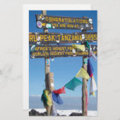 Wegweiser auf dem Gipfel von Kilimanjaro kenya Briefpapier (Vorne/Hinten)
