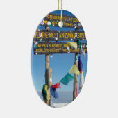Wegweiser auf dem Gipfel von Kilimanjaro kenya Keramikornament (Rechts)