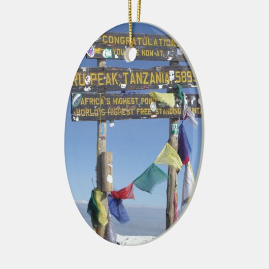 Wegweiser auf dem Gipfel von Kilimanjaro kenya Keramikornament (Links)