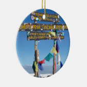 Wegweiser auf dem Gipfel von Kilimanjaro kenya Keramikornament (Rechts)